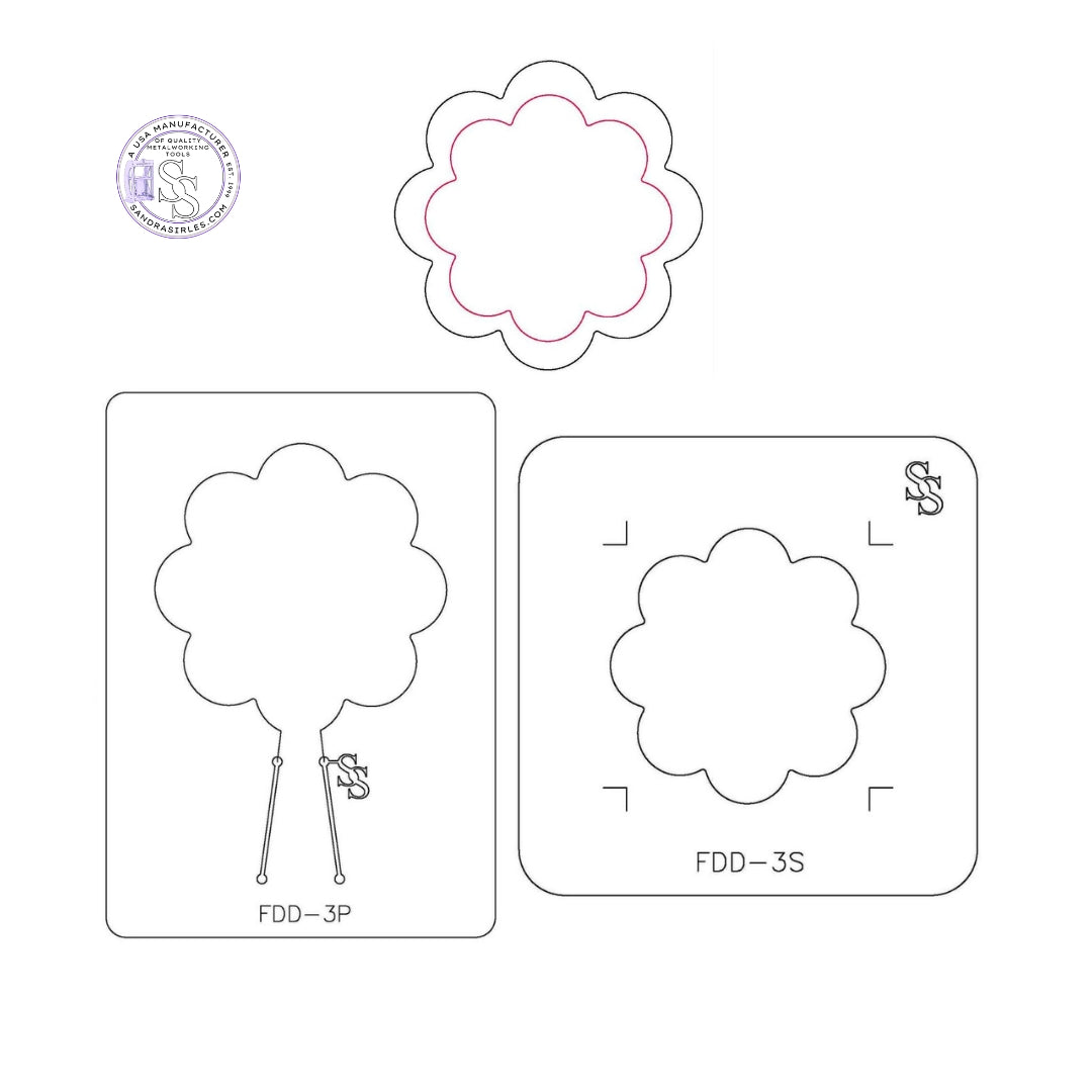 S&P DUOS: LG TRINKET DISH FORMING DIE DUOS: FDD-3S, FDD-3P SCALLOP ROUND